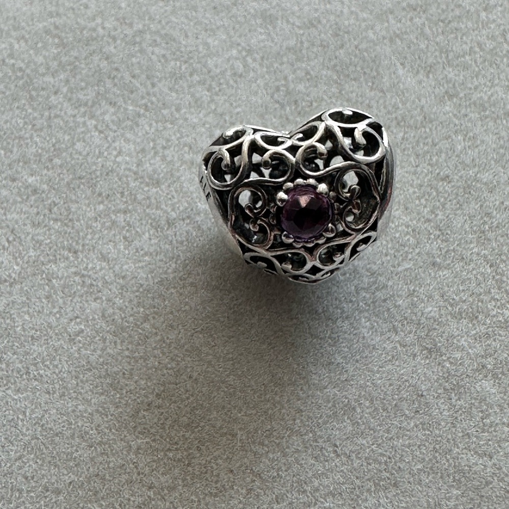 Pandora February signature birthstone bead